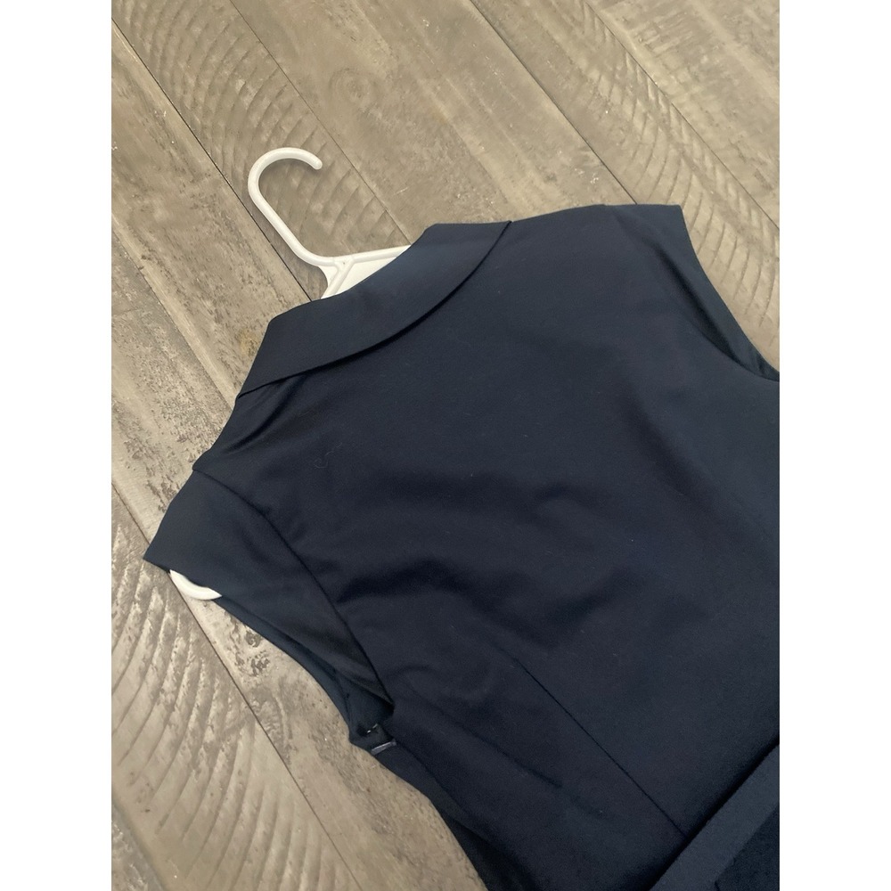 NWT Banana Republic Womens Blue Sleeveless Midi Dress sz 10 Belt Business - Picture 16 of 16
